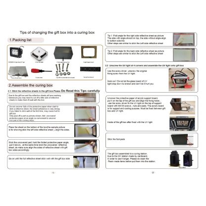 DIY UV Cure oven box Instructions