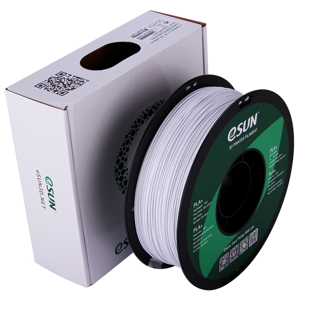 Esun PLA+ Filament Cold White 1.75mm 1KG